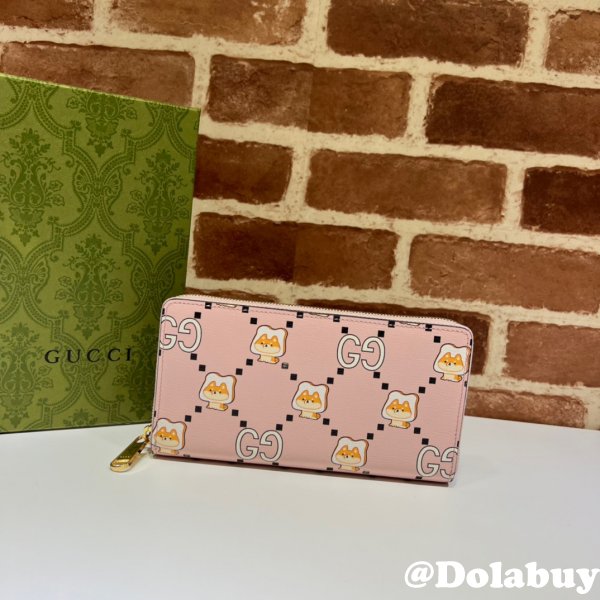 Gucci GG Animal 736772 Print Zip-around Wallet Top Quality Dolabuy