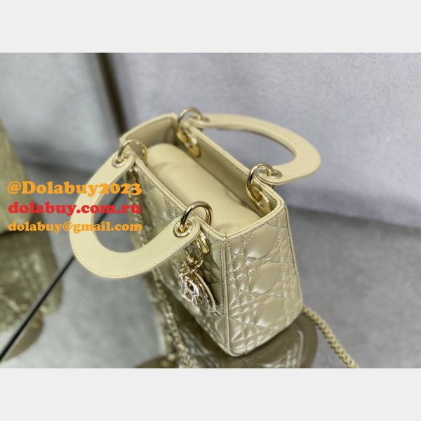 Top Quality DIOR LADY 17/20CM BAG LAMBSKIN