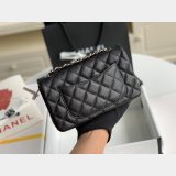 Top Quality CC Caviar Leather Flap Bag 1116 20CM