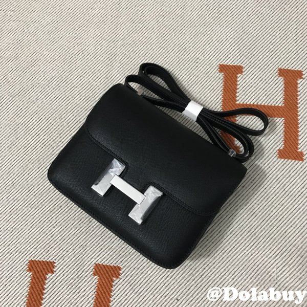 Hermes Constance Bag 18cm Epsom Leather Black