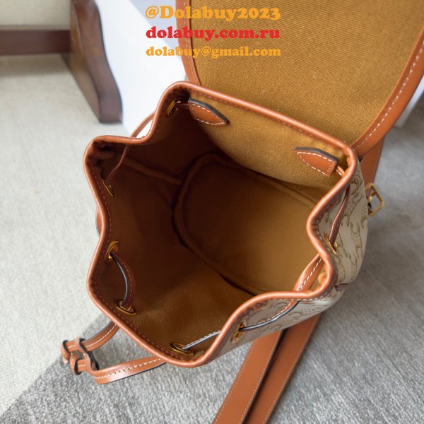 Backpack Celine Replica 197662 Folco Triomphe Canvas Bag