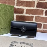 Petite GG Continental Wallet 762167 Black Gucci Knock Off Bag