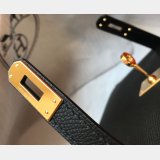 Hermes Mini Kelly Black Replica Handbag Epsom leather