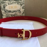 High Quality Christian Dior AAA Belts red/black/brown 30mm Cheap