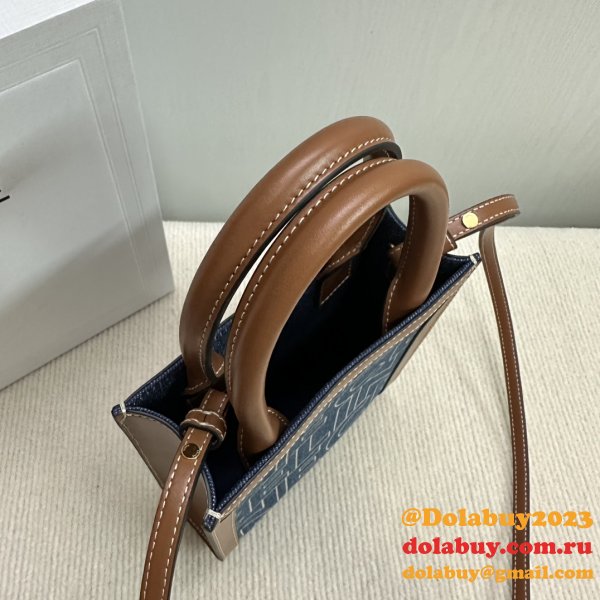 Top Quality celine MINI CABAS BAGS canvas 193302