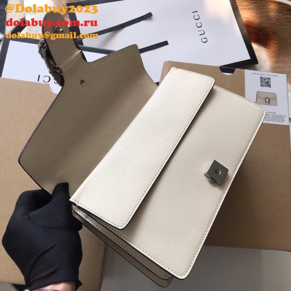 Wholesale Replica Gucci 400249 Dionysus GG Supreme Shoulder White Bag