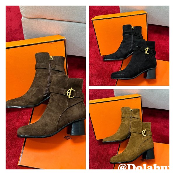 Best Hermes Jill 60 Ankle Suede Boot