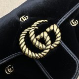 Affordable 446744 Black Marmont Top-Quality Fake Gucci Bags