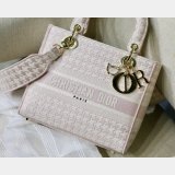 Wholesale Replica Dior Lady Dior Large Pink/Blue Bags