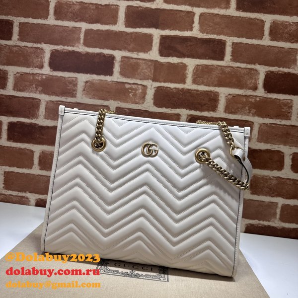 Tote GG Marmont White/Black 779724 Gucci Replica Bag