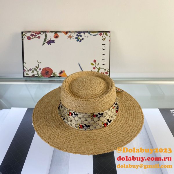 Gucci Replica 2020 Mickey Ribbon Raffia UK Hat