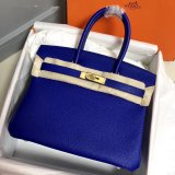 Hermes Birkin 35cm Togo leather Handbags Electric Blue