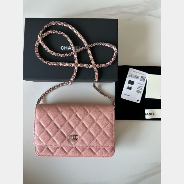 Most classical CC WOC Small caviar leather Chain bag