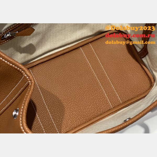 Hermes Garden Party Brown Designer Replica Handbags