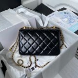 1:1 Replica AS2649 Calfskin & Gold-Tone Metal Flap Bag