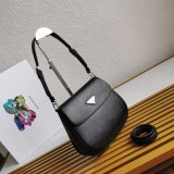 High Quality Prada Cleo Brushed Knockoff Leather Shoulder Bag