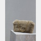 YSL KATE DOUBLE BREAD SUEDE & RABBIT FUR small 22CM BAG