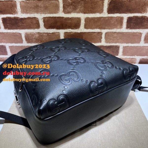 Gucci Black Inspired 766932 Jumbo GG Backpack Fake Top Quality