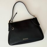 Gucci Duplicate GG Emblem 815217 Shoulder Black Best Bag