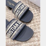 Replica Designer Dior Dway One-word embroidered slippers Shoes Online