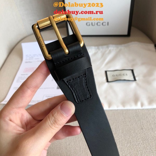 UK Gucci 30mm Replica Belt Black