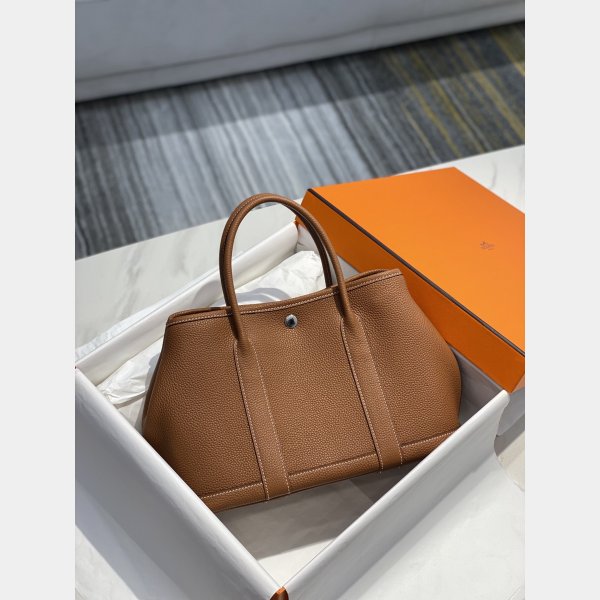 Hermes Garden Party Brown Designer Replica Handbags