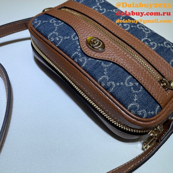 Gucci Replica 517350 Ophidia GG mini blue bag