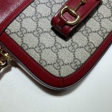 Luxury Gucci Horsebit 1955 Shoulder 658574 Red Bags for Women