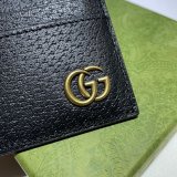 Gucci Best 657588 Replica GG Marmont card case in black leather