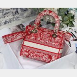 Lady Copy Christian Dior 24cm Red Bag UK for sale