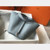 Designer Hermes Picotin Bags 18/22CM Silver Replica Best Online