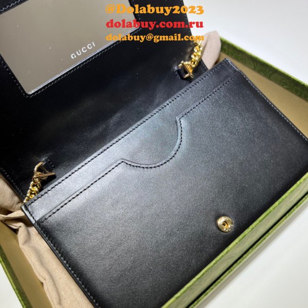 Gucci Our Replica Designer 723787 GG Matelassé Chain Wallet