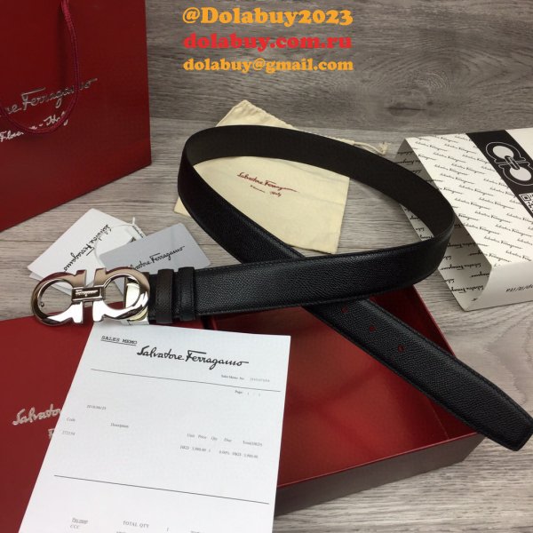 Ferragamo Belts Perfect High Quality Replica 35 mm Black