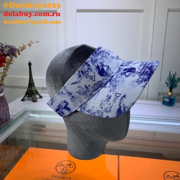 High Quality Christian Dior Blue and white porcelain hats