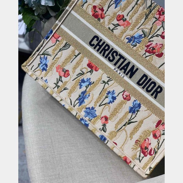 Christian Dior Replica Book Tote Oblique Embroidery