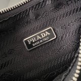 Prada Wholesale Zip Women's Hobo Black/Rose Bags Leather Handle