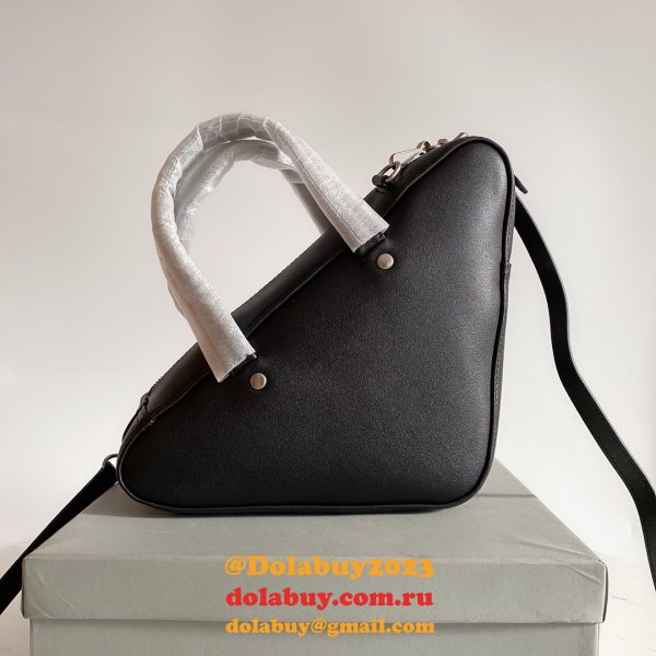 Luxury Balenciaga shoulder Triangle Black bag