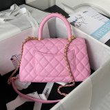 Wholesale Matelasse Top Handle A92990 Designer Bag Caviar 23cm