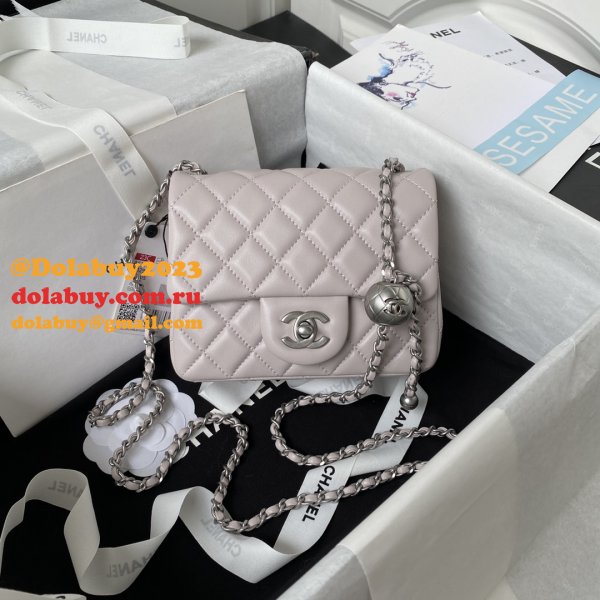 Top Quality CC CF mini classical AS1786 SILVER BALL bag