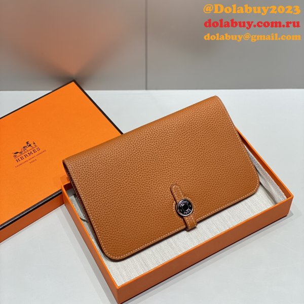 Luxury 1:1 Mirror Hermes Togo Passport Holder