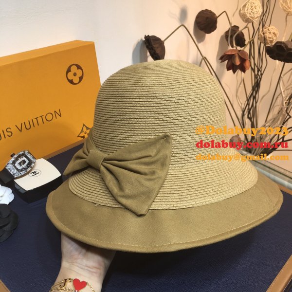 Wholesale CC design Fine straw woven hat bow